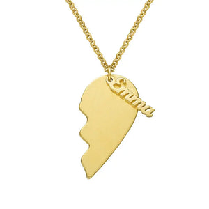 Collier cœur brisé - Acier Inoxydable