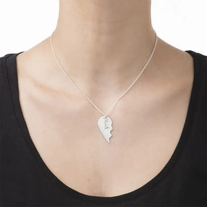Collier cœur brisé - Acier Inoxydable